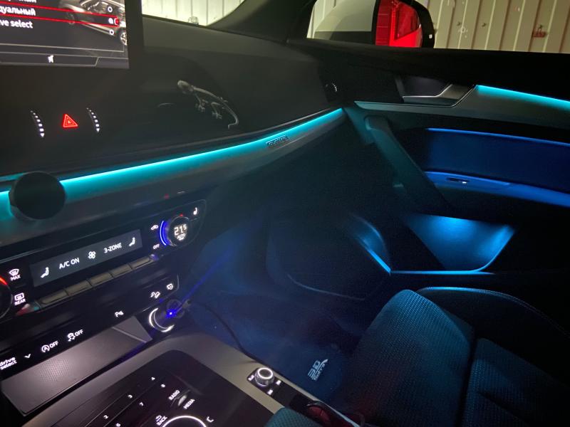 Установка контурной подсветки салона Установка контурной подсветки салона